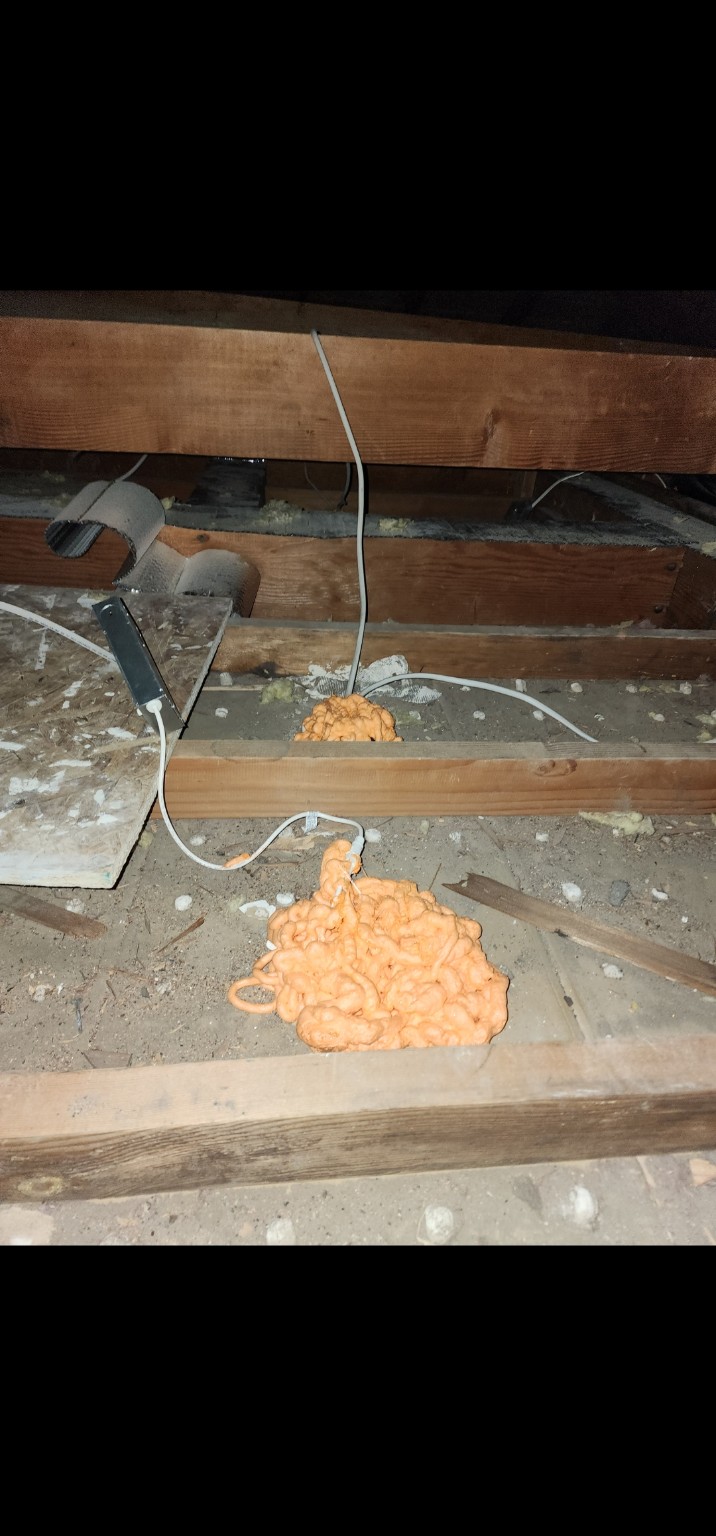 Attic air sealing with foam
